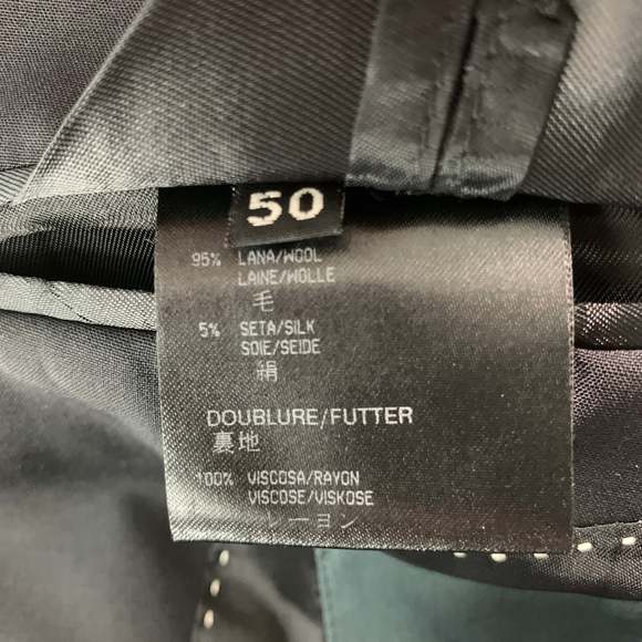 CoSTUME NATIONAL Black Solid Wool Silk Notch Lapel Sport Coat - Picture 5 of 9